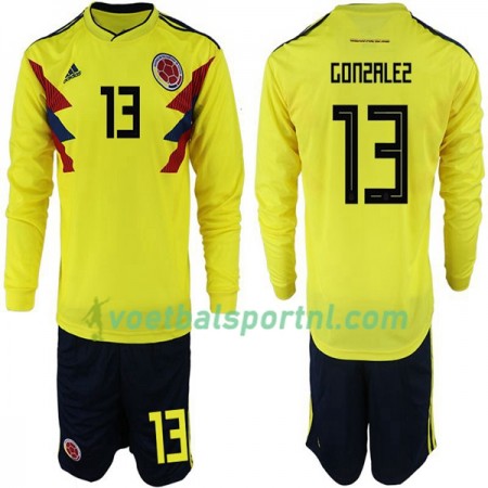 Colombia Gonzalez 13 Kind Thuis Tenue WK voetbal 2018 L/S